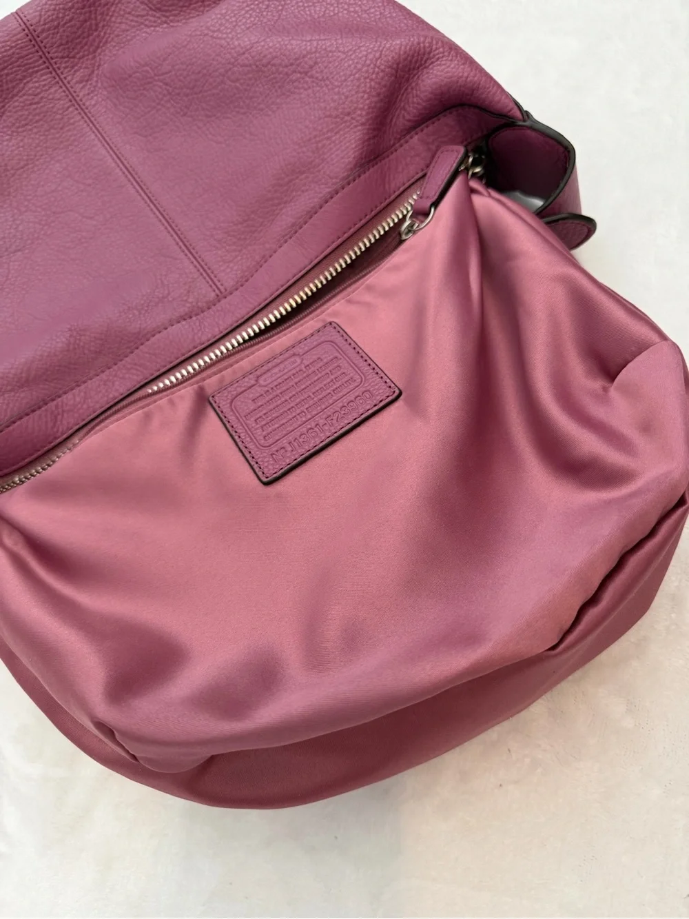 Coach Pebbled Leather Hobo Bag 2013 in Magenta